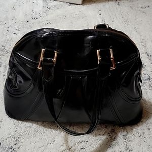 MAXX New York Black Patent-Look Bag
